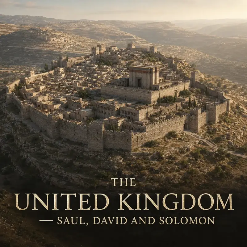 The peak of Israel, with Jerusalem as the religious and political center.